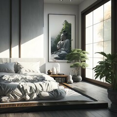 luxury comfortable bedroom Generative AI