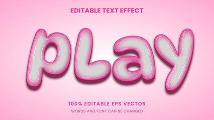 transparent jelly bubble graphic style editable text effect