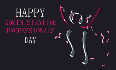 Administrative Professionals Day. Template for background, banner, card, poster 