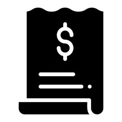 invoice glyph icon