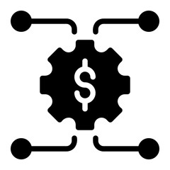 fintech glyph icon