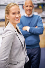 Trust us to get your order to you fast. managers at work supervising a shipping and distribution business.