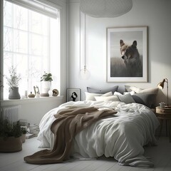 dog in bed Generative AI