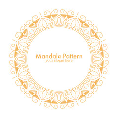 Geometric mandala circle frame 