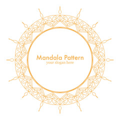 Geometric mandala circle frame 