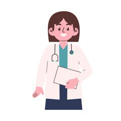 Woman doctor profession illustration