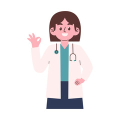 Woman doctor profession illustration