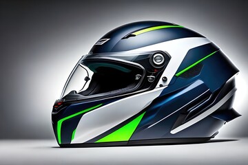 Fototapeta premium motorcycle helmet on a black background