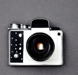 old photo camera. Generative AI.