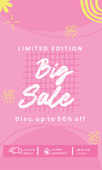 Big sale limited edition, social media template