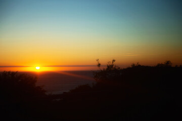 Sunset on the ocean