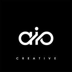 AIO Letter Initial Logo Design Template Vector Illustration