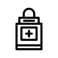 bottle medicine icon or logo isolated sign symbol vector illustration - high quality black style vector icons
