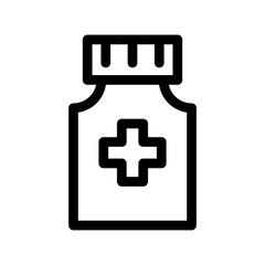 bottle medicine icon or logo isolated sign symbol vector illustration - high quality black style vector icons
