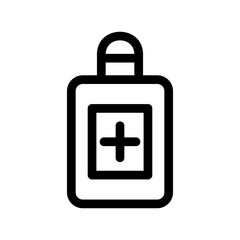 bottle medicine icon or logo isolated sign symbol vector illustration - high quality black style vector icons
