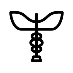 caduceus icon or logo isolated sign symbol vector illustration - high quality black style vector icons
