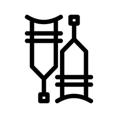 crutch icon or logo isolated sign symbol vector illustration - high quality black style vector icons
