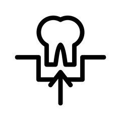 extraction tooth icon or logo isolated sign symbol vector illustration - high quality black style vector icons
