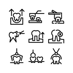 extraction tooth icon or logo isolated sign symbol vector illustration - high quality black style vector icons
