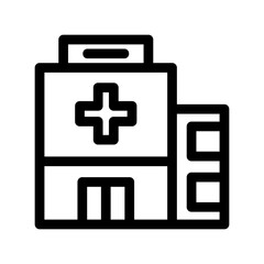 hospital icon or logo isolated sign symbol vector illustration - high quality black style vector icons
