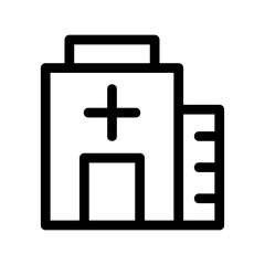 hospital icon or logo isolated sign symbol vector illustration - high quality black style vector icons
