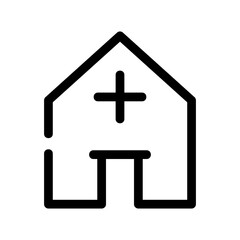 Obraz premium hospital icon or logo isolated sign symbol vector illustration - high quality black style vector icons 