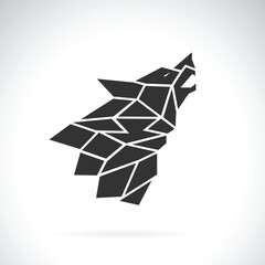 Vector of a wolf head design on white background. Wild Animals.