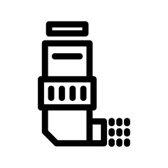 inhalator icon or logo isolated sign symbol vector illustration - high quality black style vector icons
