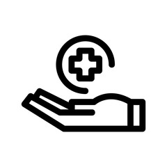 insurance healthcare icon or logo isolated sign symbol vector illustration - high quality black style vector icons
