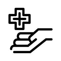 Obraz premium insurance healthcare icon or logo isolated sign symbol vector illustration - high quality black style vector icons 