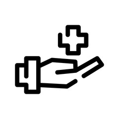 Fototapeta premium insurance healthcare icon or logo isolated sign symbol vector illustration - high quality black style vector icons 