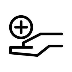 Obraz premium insurance healthcare icon or logo isolated sign symbol vector illustration - high quality black style vector icons 