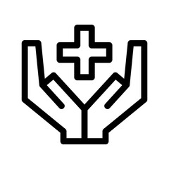 insurance healthcare icon or logo isolated sign symbol vector illustration - high quality black style vector icons
