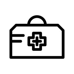 medical box icon or logo isolated sign symbol vector illustration - high quality black style vector icons

