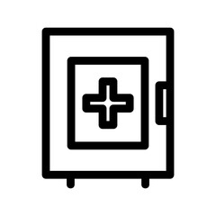 medical box icon or logo isolated sign symbol vector illustration - high quality black style vector icons

