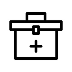 medical box icon or logo isolated sign symbol vector illustration - high quality black style vector icons
