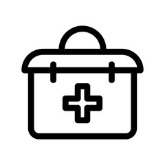 medical box icon or logo isolated sign symbol vector illustration - high quality black style vector icons
