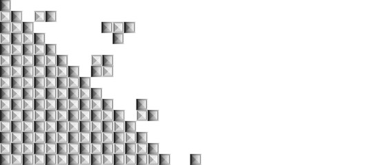 White paper square textured banner. Modern abstract background. Vector EPS 10