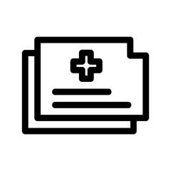 medical report icon or logo isolated sign symbol vector illustration - high quality black style vector icons
