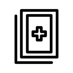 medical report icon or logo isolated sign symbol vector illustration - high quality black style vector icons
