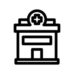 pharmacy store icon or logo isolated sign symbol vector illustration - high quality black style vector icons

