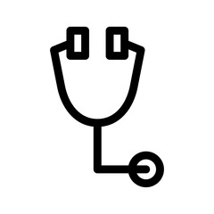 stethoscope icon or logo isolated sign symbol vector illustration - high quality black style vector icons
