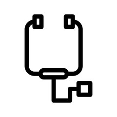 stethoscope icon or logo isolated sign symbol vector illustration - high quality black style vector icons
