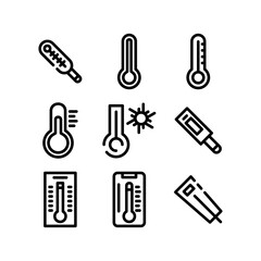 thermometer icon or logo isolated sign symbol vector illustration - high quality black style vector icons
