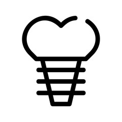 tooth drill icon or logo isolated sign symbol vector illustration - high quality black style vector icons
