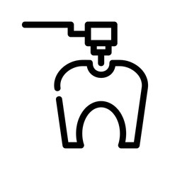 tooth drill icon or logo isolated sign symbol vector illustration - high quality black style vector icons
