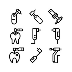 tooth drill icon or logo isolated sign symbol vector illustration - high quality black style vector icons
