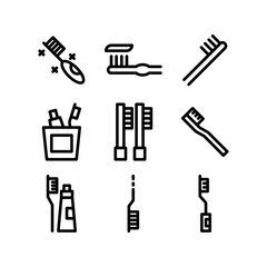 toothbrush icon or logo isolated sign symbol vector illustration - high quality black style vector icons
