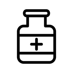 vitamin bottle icon or logo isolated sign symbol vector illustration - high quality black style vector icons
