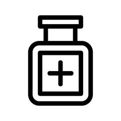 Obraz premium vitamin bottle icon or logo isolated sign symbol vector illustration - high quality black style vector icons 